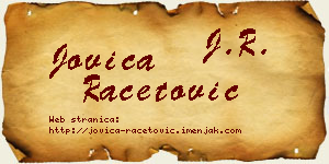 Jovica Račetović vizit kartica